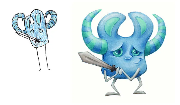 I Drew 50 Monsters Over The Last 2 Years Based On Kid Drawings, And Here're The Results (New Pics)