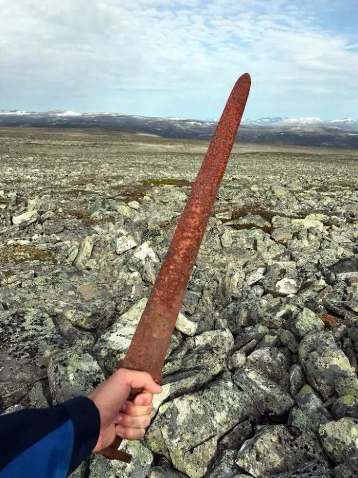 A Viking Sword Dating Back Over 1,000 Years Ago Was Discovered By Reindeer Hunters At An Elevation Of 5,400 Feet, Atop A Mountain In Southern Norway