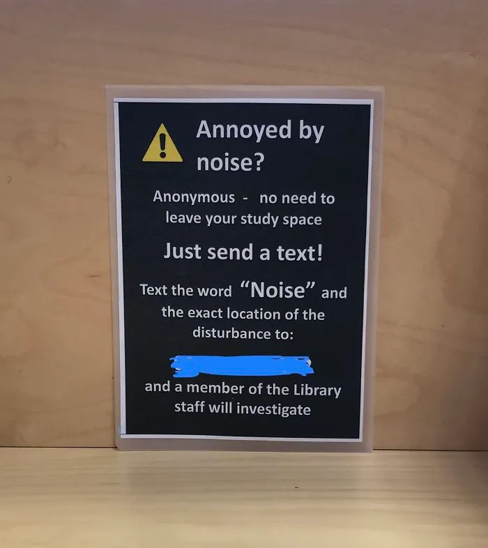 This Sign At My University With The Number For The Library Police