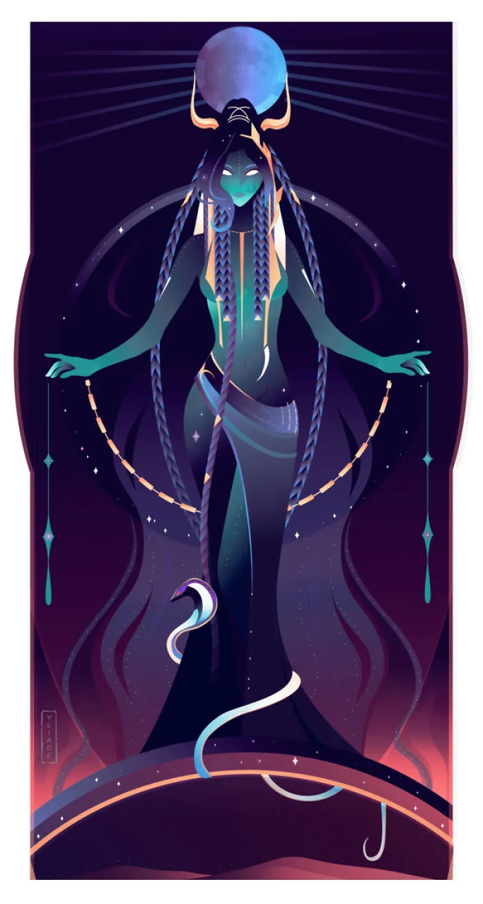 Nut -  Goddess Of The Night-Time Sky And All Heavenly Bodies