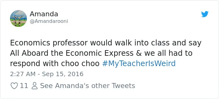 108 Hilarious My Teacher Is Weird" Tweets"