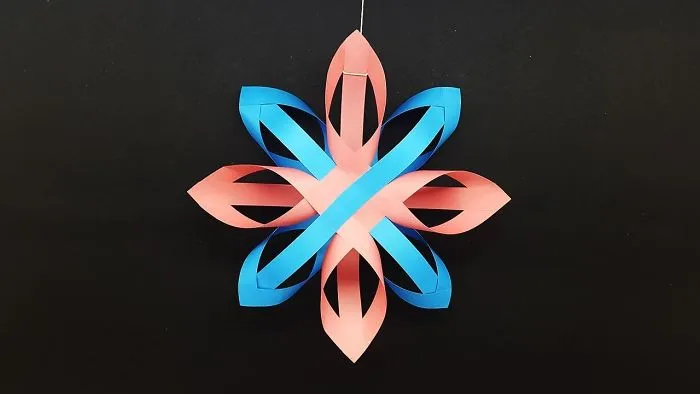Hanging 3d Snowflake For Christmas Decoration - Diy Christmas Snowflake Making Tutorial