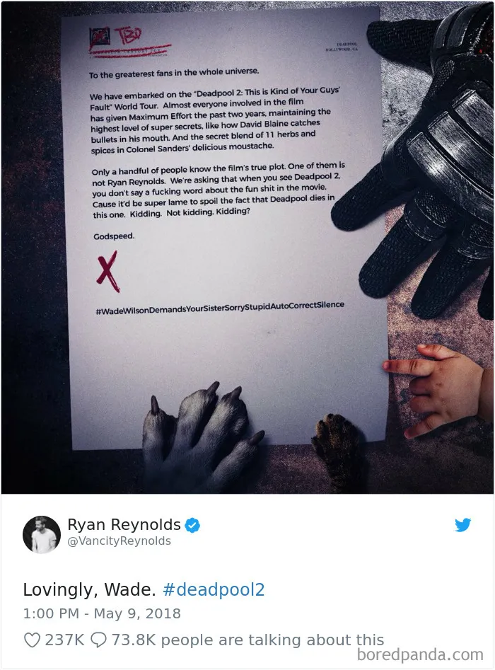 He Was So Bad At Keeping Secrets, The Deadpool Marketing Team Had Took Extra Steps To Protect The Film