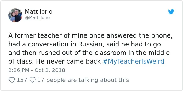 108 Hilarious My Teacher Is Weird" Tweets"