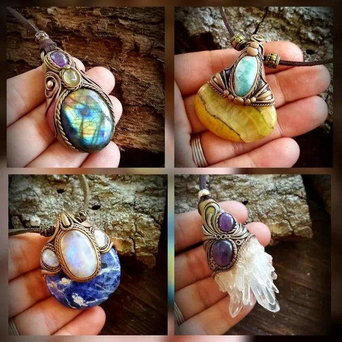 Clay Artist Turns Healing Crystals And Clay Into Stunning Pieces Of Wearable Artwork