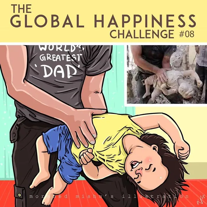 Artist Turned Heartbreaking Photographs Into Happy Art