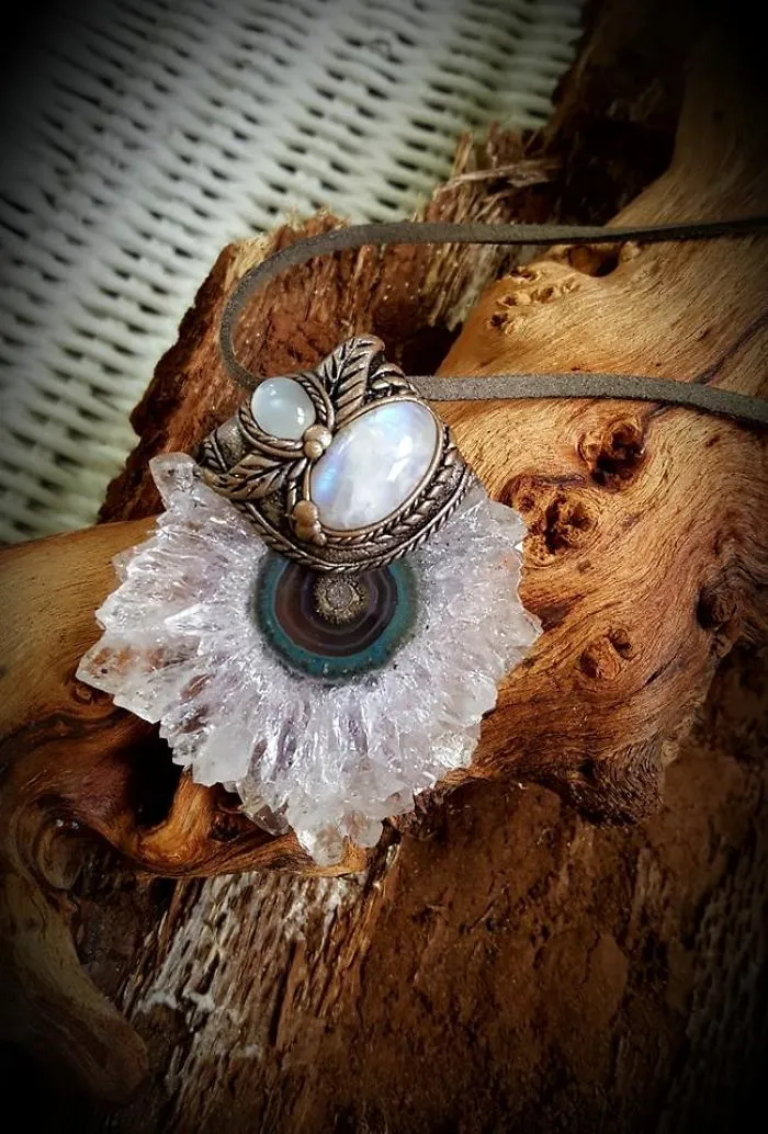 Clay Artist Turns Healing Crystals And Clay Into Stunning Pieces Of Wearable Artwork