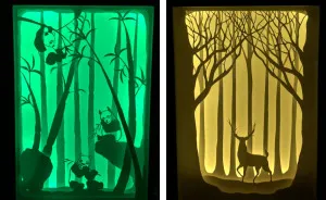 Handmade Papercut Lightboxes
