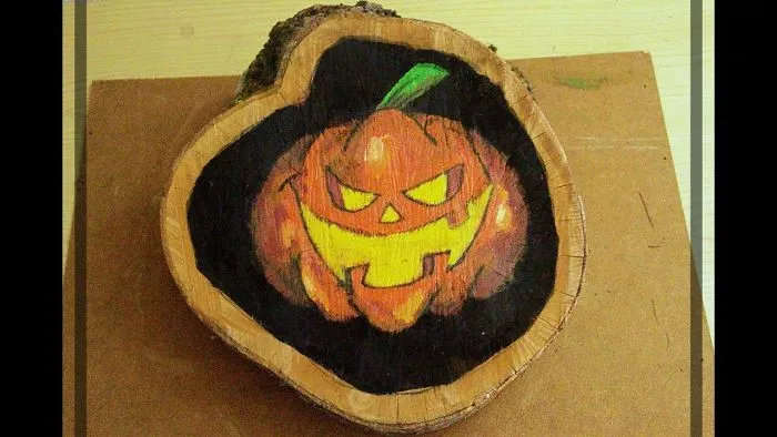 how To Painting A Halloween On Wood
