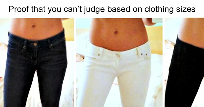 Woman Posts Pics Of Her Wearing Different Pant Sizes To Show What's Wrong With Fashion Industry