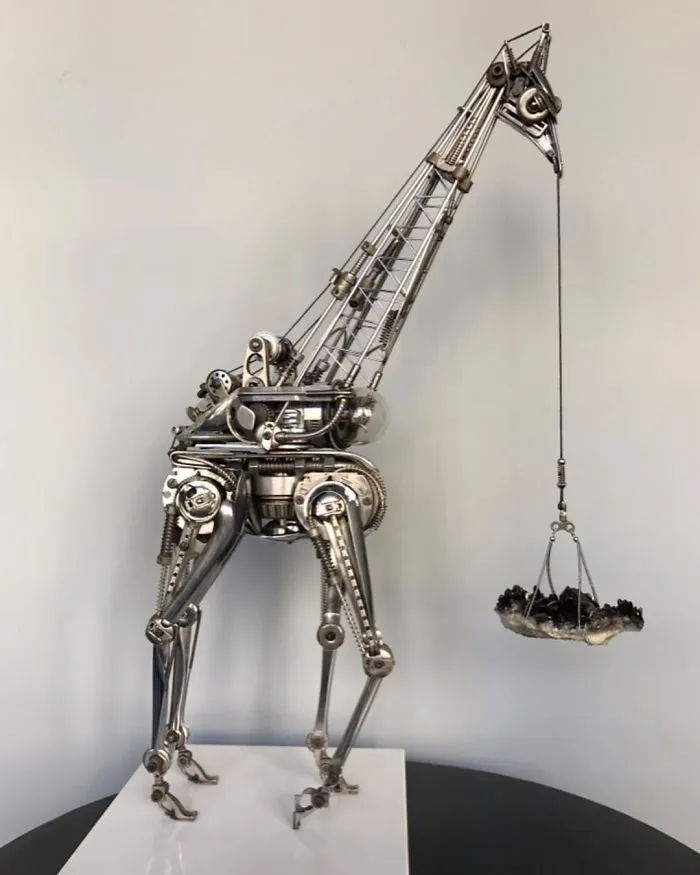 Artist Shapes Old Cutlery Into Magnificent Metal Sculptures Of Animals