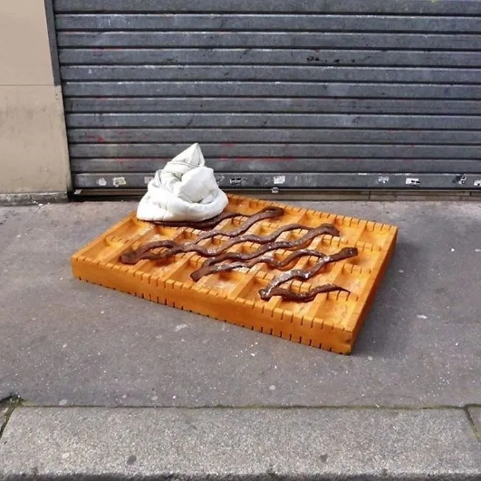French Street Artist Takes Recycling To Another Level By Transforming Discarded Mattresses Into Delicious Food Sculptures