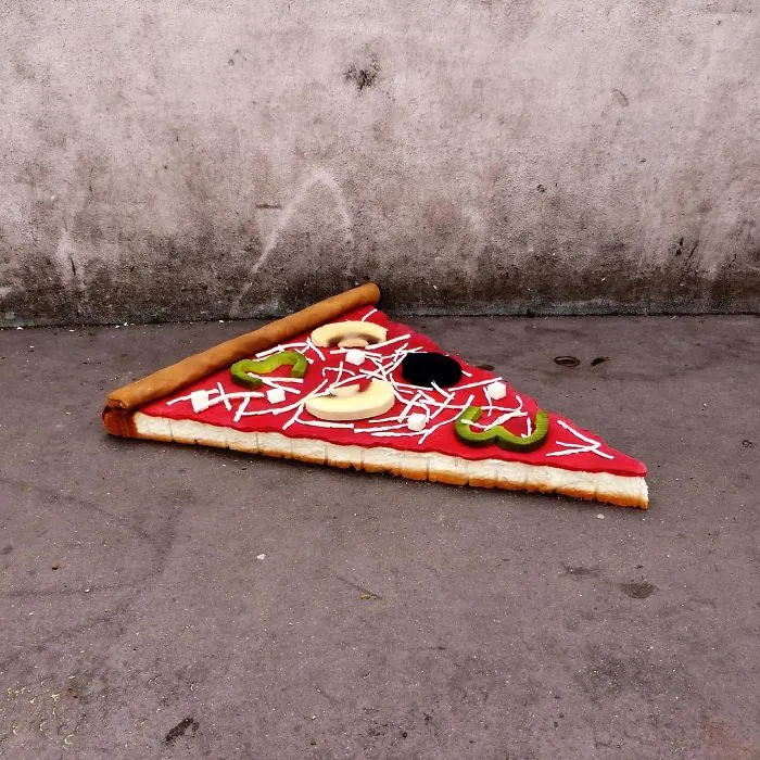 French Street Artist Takes Recycling To Another Level By Transforming Discarded Mattresses Into Delicious Food Sculptures