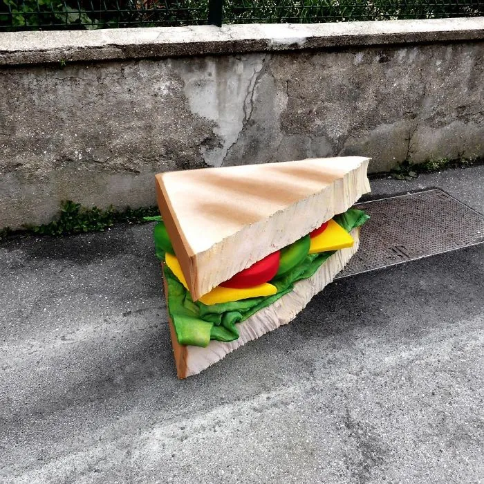 French Street Artist Takes Recycling To Another Level By Transforming Discarded Mattresses Into Delicious Food Sculptures