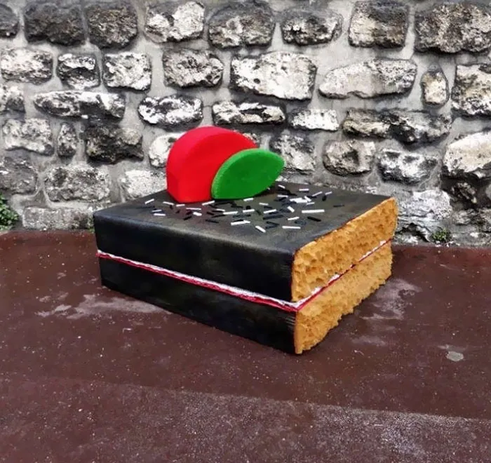 French Street Artist Takes Recycling To Another Level By Transforming Discarded Mattresses Into Delicious Food Sculptures