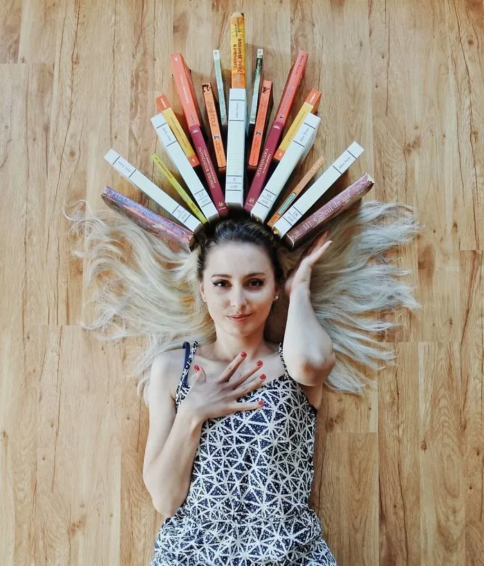 Book-Lover Turns Her Massive Library Into Art, And Her 140k Instagram Followers Approve