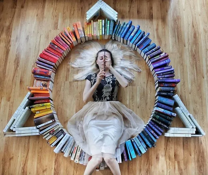 Book-Lover Turns Her Massive Library Into Art, And Her 140k Instagram Followers Approve