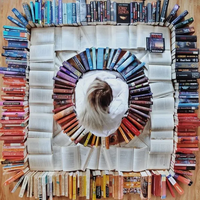 Book-Lover Turns Her Massive Library Into Art, And Her 140k Instagram Followers Approve