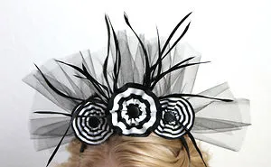Diy Black & White Halloween Headband