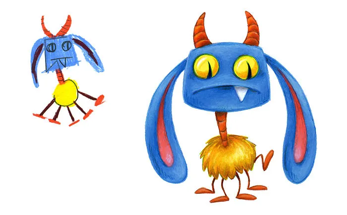 I Drew 50 Monsters Over The Last 2 Years Based On Kid Drawings, And Here're The Results (New Pics)