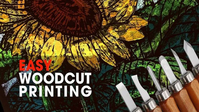 Diy Easy Woodcut Printing Painting Tutorial - Start To Finish