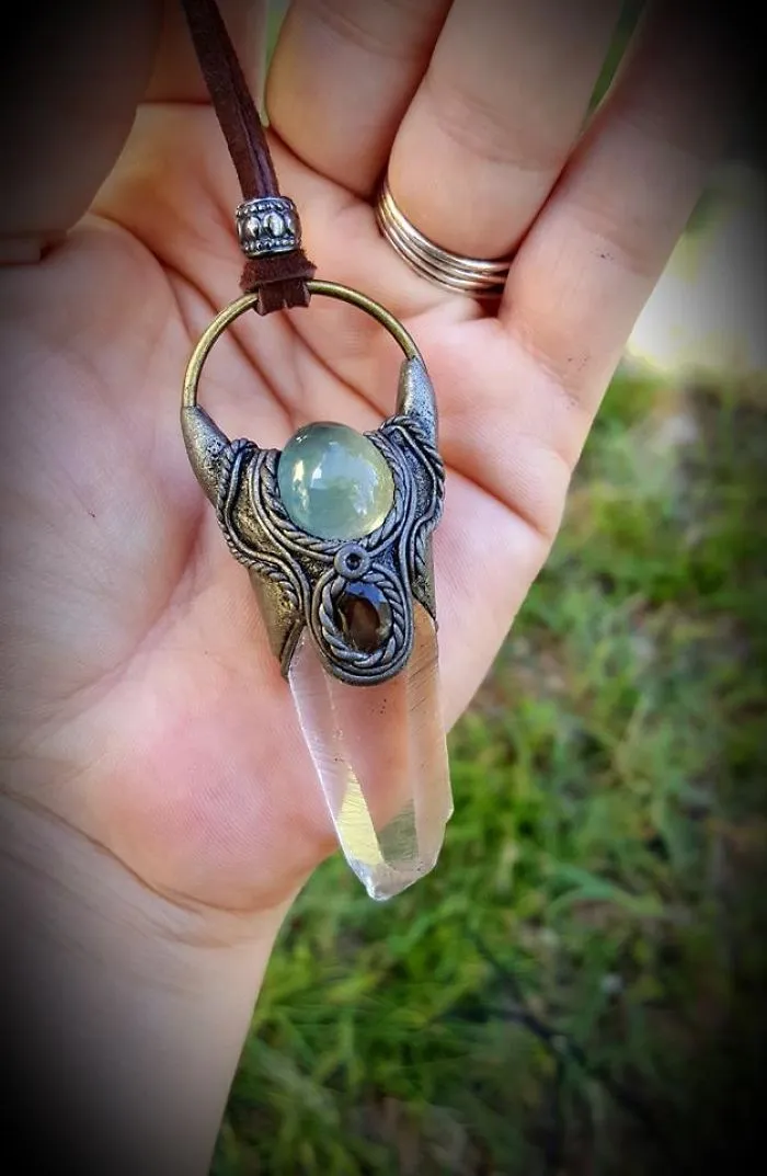 Clay Artist Turns Healing Crystals And Clay Into Stunning Pieces Of Wearable Artwork