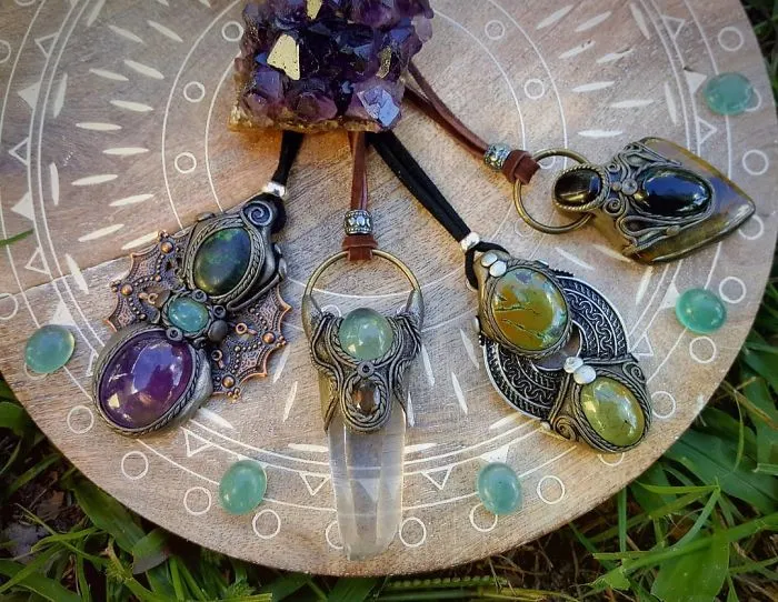Clay Artist Turns Healing Crystals And Clay Into Stunning Pieces Of Wearable Artwork
