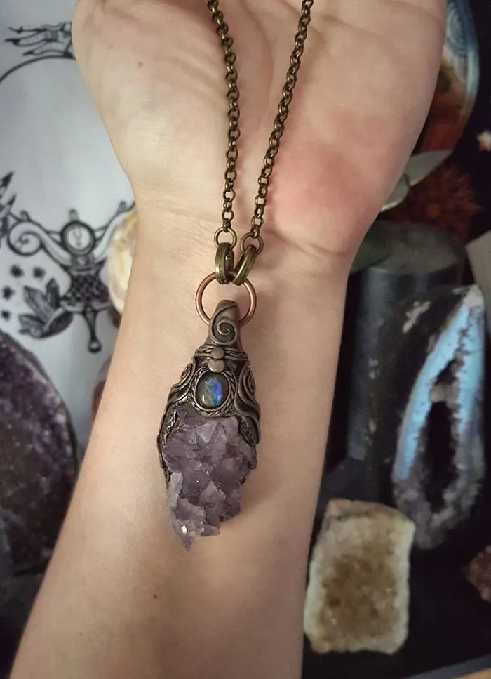 Clay Artist Turns Healing Crystals And Clay Into Stunning Pieces Of Wearable Artwork
