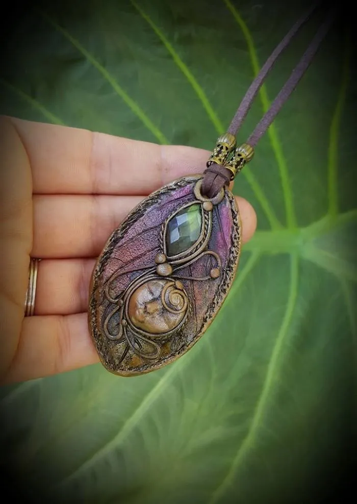 Clay Artist Turns Healing Crystals And Clay Into Stunning Pieces Of Wearable Artwork