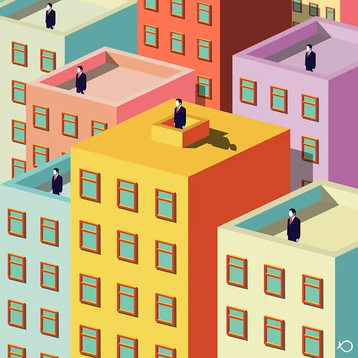 I Create Minimalist And Colorful Digital Illustrations