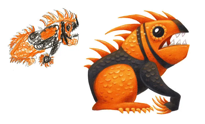 I Drew 50 Monsters Over The Last 2 Years Based On Kid Drawings, And Here're The Results (New Pics)