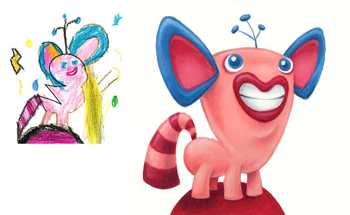 I Drew 50 Monsters Over The Last 2 Years Based On Kid Drawings, And Here're The Results (New Pics)