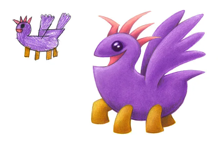 I Drew 50 Monsters Over The Last 2 Years Based On Kid Drawings, And Here're The Results (New Pics)