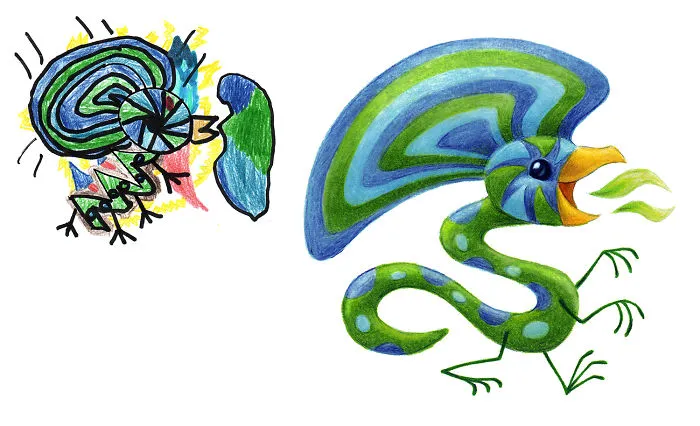 I Drew 50 Monsters Over The Last 2 Years Based On Kid Drawings, And Here're The Results (New Pics)