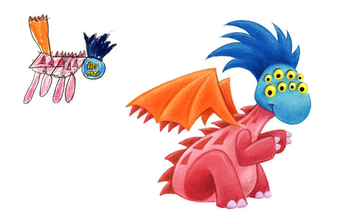 I Drew 50 Monsters Over The Last 2 Years Based On Kid Drawings, And Here're The Results (New Pics)