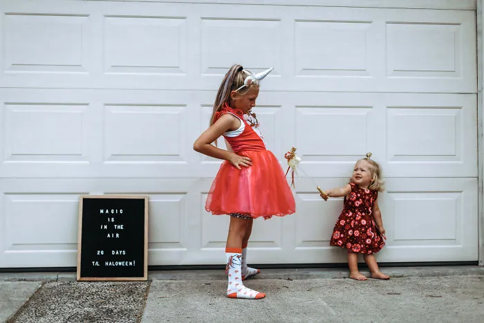 Halloween Kids Costumes Letter Board Countdown