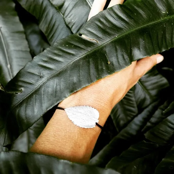 Floios Sustainable Hand Made Jewelry.this Bracelet Is Made From Up Cycled Silver Using The Deadnettle Leaf  And 100% Respect To The Plant Design. I Picked This Leaf In My Hometown Ljubljana. Symbolism Of The Deadnettlle Is Happiness🌿
