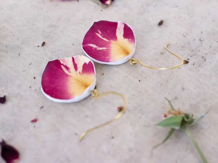 Real Rose Earrings