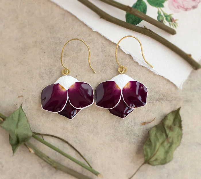 Real Rose Earrings