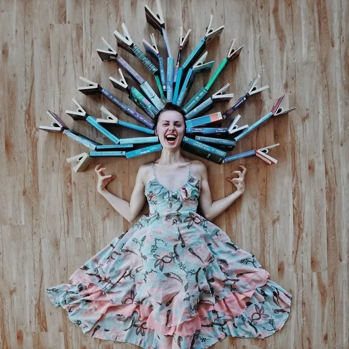 Book-Lover Turns Her Massive Library Into Art, And Her 140k Instagram Followers Approve