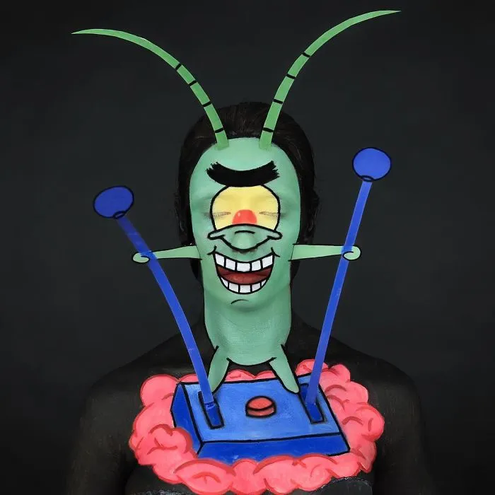 This Makeup Artist Can Transform Herself Into Any Cartoon Character, Proving That Your Body Can Be Your Best Work Of Art