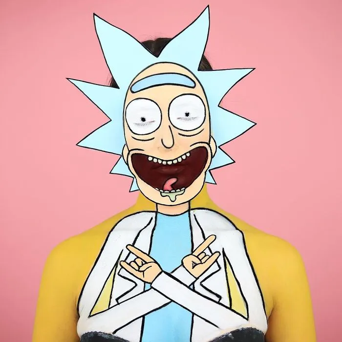 This Makeup Artist Can Transform Herself Into Any Cartoon Character, Proving That Your Body Can Be Your Best Work Of Art
