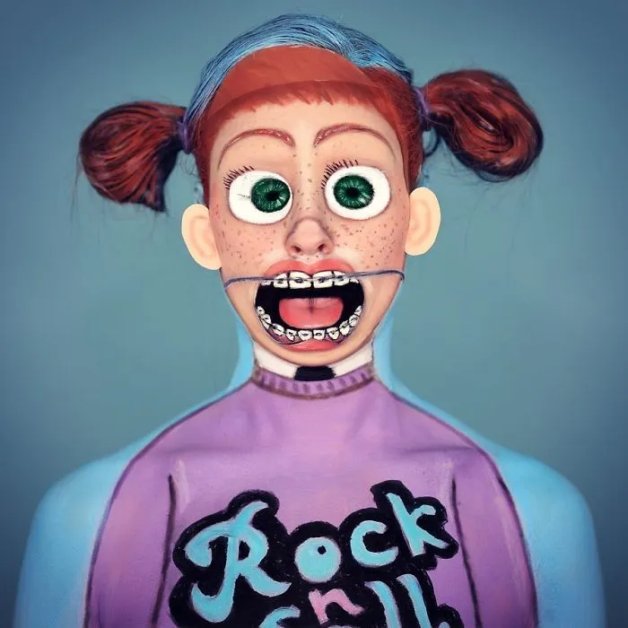 This Makeup Artist Can Transform Herself Into Any Cartoon Character, Proving That Your Body Can Be Your Best Work Of Art