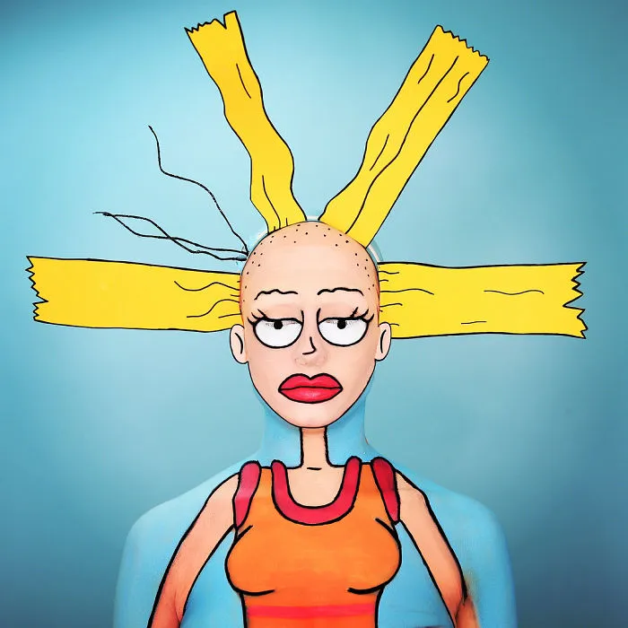 This Makeup Artist Can Transform Herself Into Any Cartoon Character, Proving That Your Body Can Be Your Best Work Of Art
