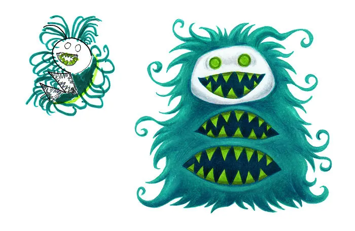 I Drew 50 Monsters Over The Last 2 Years Based On Kid Drawings, And Here're The Results (New Pics)