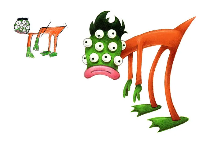 I Drew 50 Monsters Over The Last 2 Years Based On Kid Drawings, And Here're The Results (New Pics)