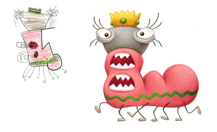 I Drew 50 Monsters Over The Last 2 Years Based On Kid Drawings, And Here're The Results (New Pics)
