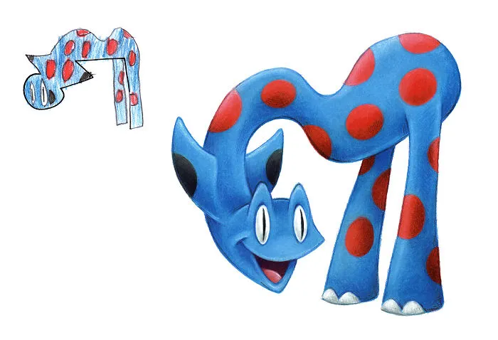 I Drew 50 Monsters Over The Last 2 Years Based On Kid Drawings, And Here're The Results (New Pics)