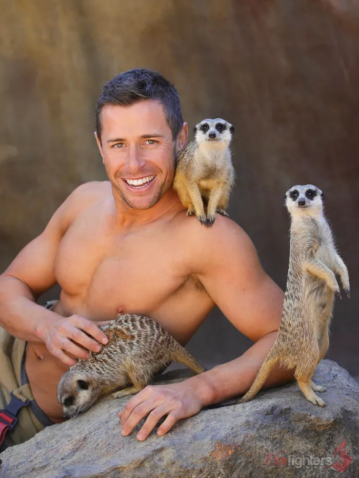 Australian Firefighters Pose With Animals For 2019 Charity Calendar, And The Photos Are So Hot It May Start Fires