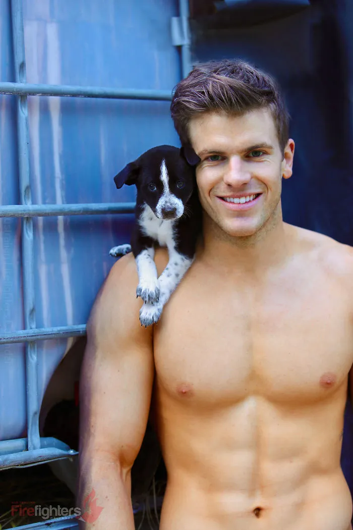 Australian Firefighters Pose With Animals For 2019 Charity Calendar, And The Photos Are So Hot It May Start Fires